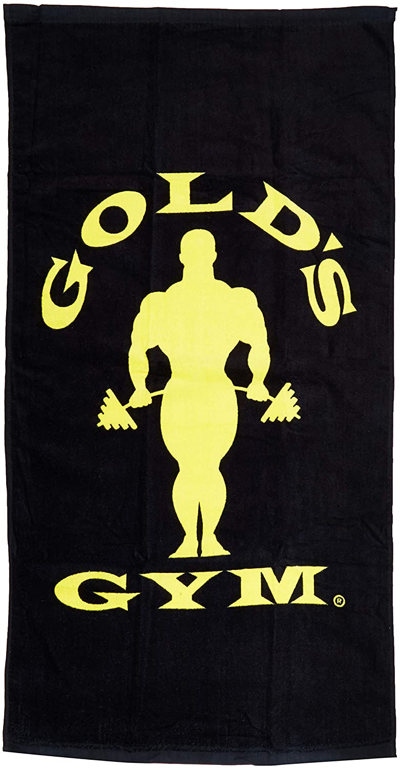 Gold's Gym Towel Black and Yellow