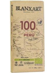 Blanxart Organic 100% Peru Dark Chocolate 12 x 80g