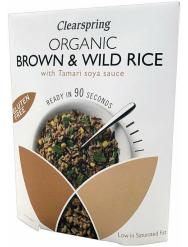 Clearspring Organic 90sec Brown & Wild Rice with Tamari 500g