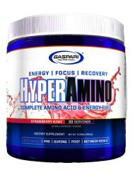 Gaspari Nutrition HyperAmino Complete Amino Acid & Energy Fuel - Strawberry Kiwi 30 Servings